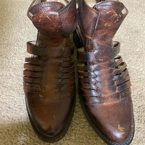 Freebird by Steven brown leather ankle boots